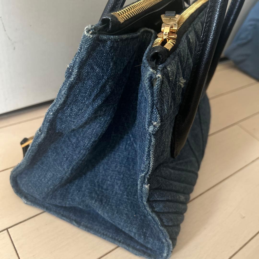 miumiu バイカー バッグ デニム - メルカリ