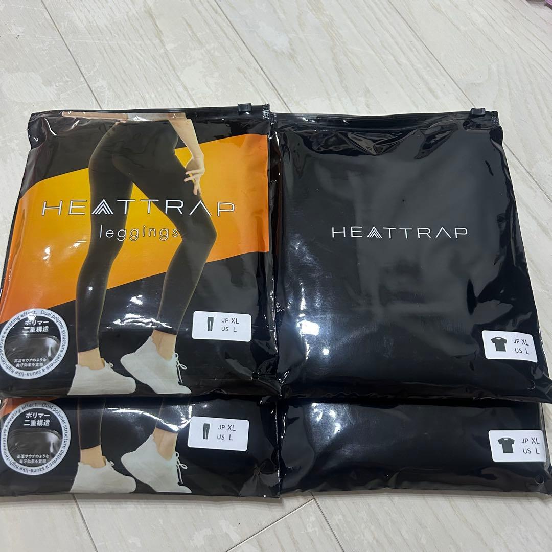 【新品・未使用】HEATTRAP シャツ2枚 レギンス2枚 XL