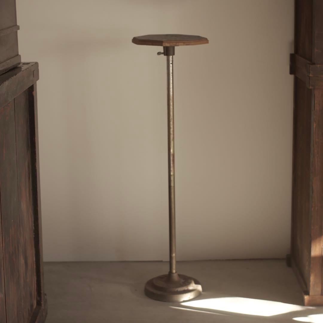 ②ハイテーブル　テーブル　机　花台　台　古家具　古道具　アンティーク　昭和レトロ