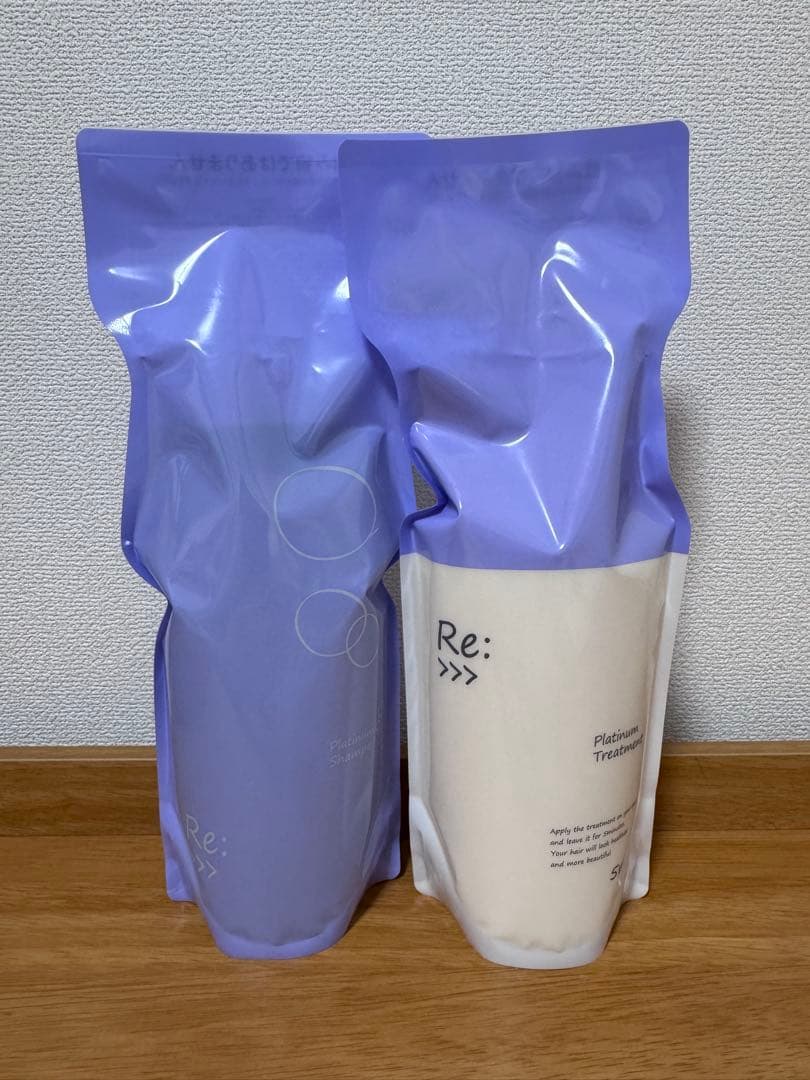 アジュバン リ：プラチナム シャンプー&トリートメントセット　詰め替え600ml