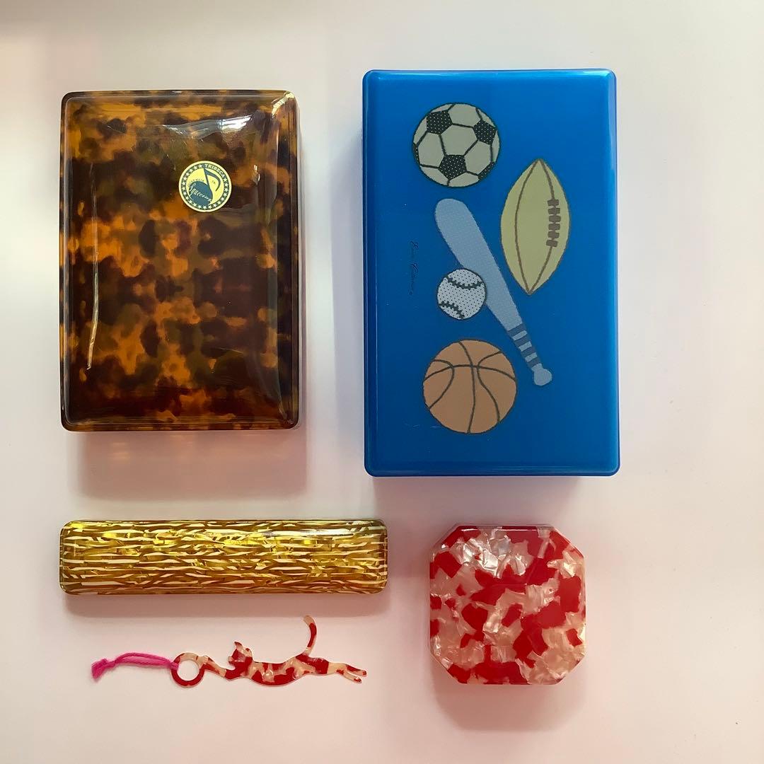 セルロイド　裁縫箱　ケース　小物入れ　カツシカセルロイド　昭和レトロ