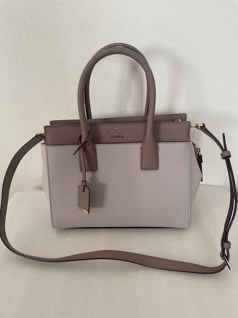 kate spade ハンドバッグ &ショルダー　ブラウン/ベージュ　牛革製