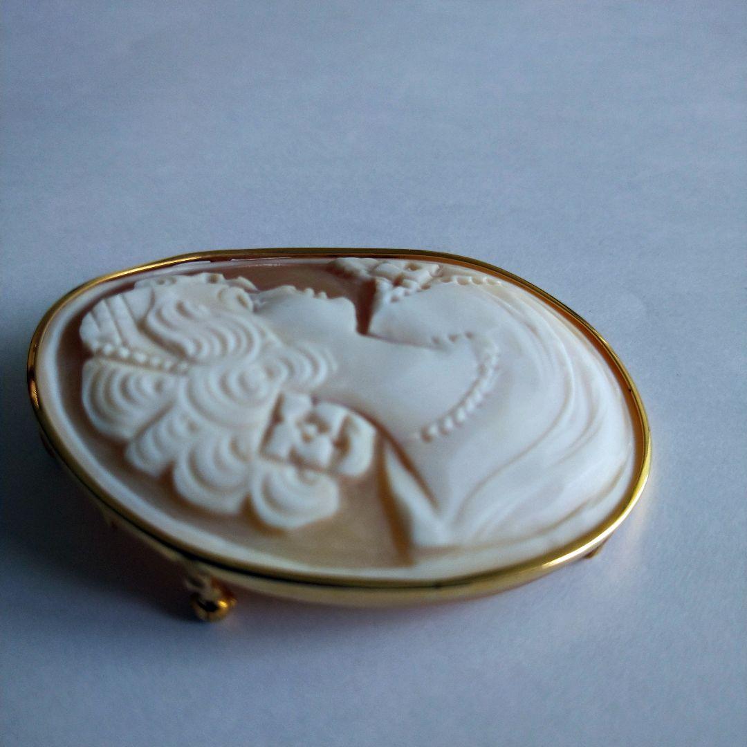 tai125様専用✤シェルカメオブローチ✤K18✤2way✤デビュー前の美