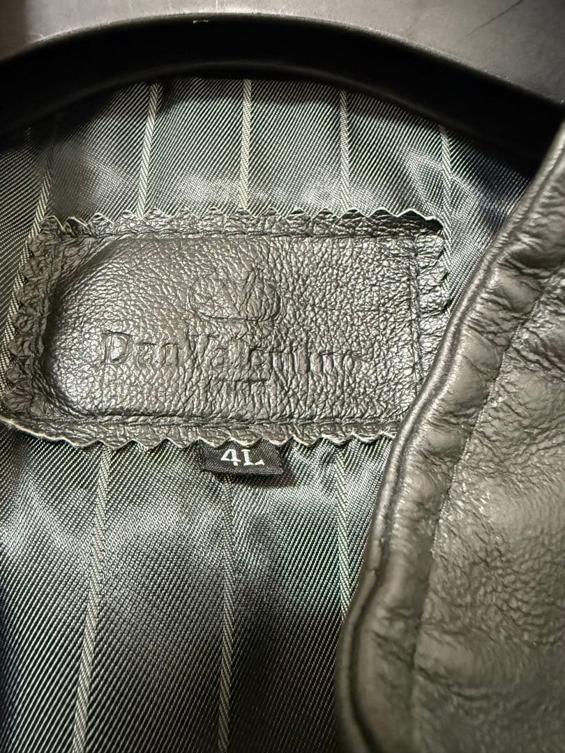 Dan Valentinoレザー シングルライダースジャケット 豚革