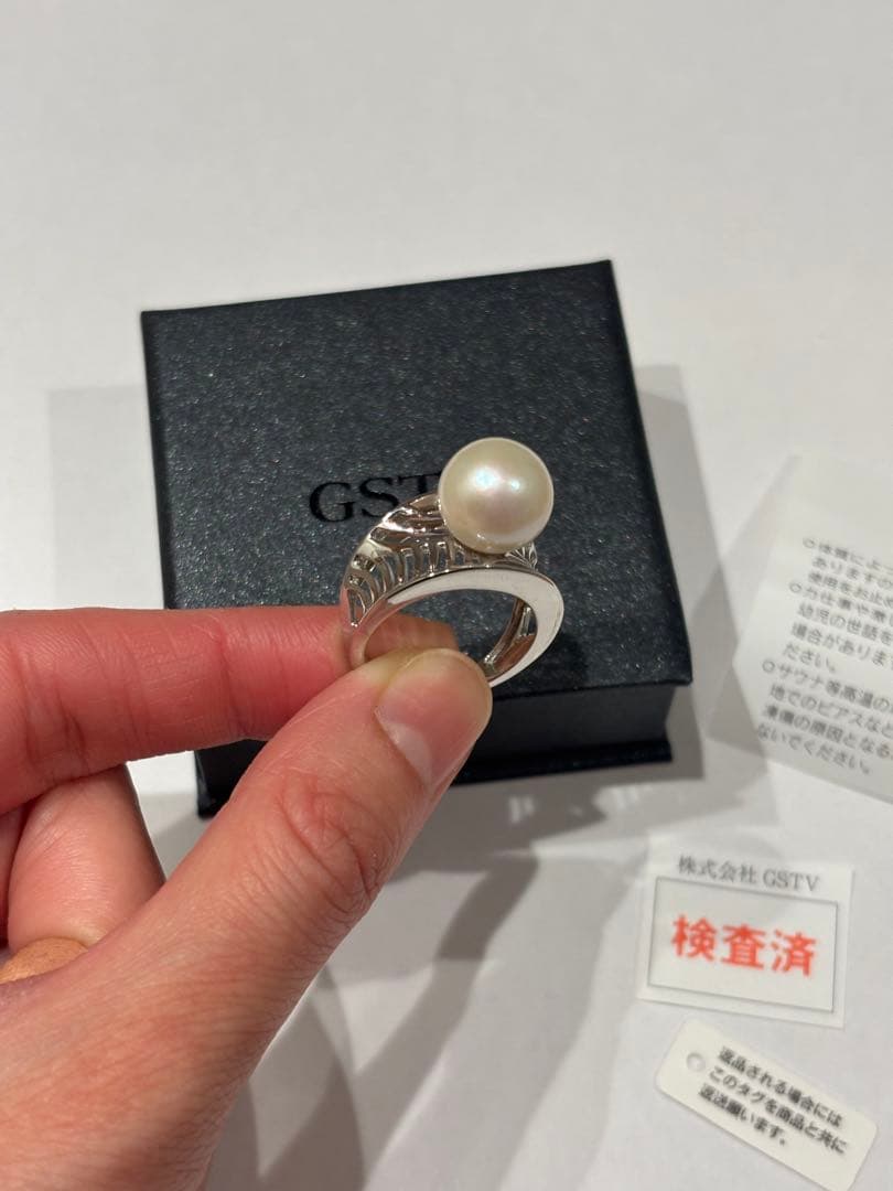 龍*マ様 【美品/箱あり】GSTV シルバー リング SV950Pd ※発送は1 GSTV パラジウムシルバー950 天然ホワイトジルコン リング ZI 約2.00ct