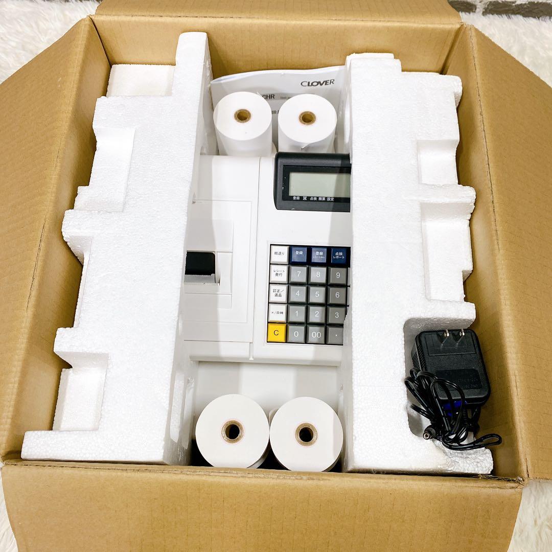 ロール紙付 CLOVER シンプルレジスターJET-100CHR 鍵付