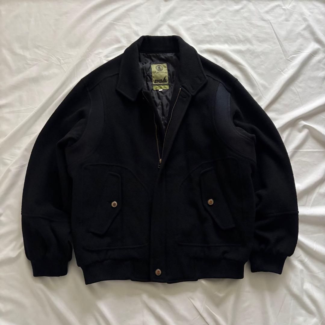 90’s vintage ウールブルゾン ブラック 短丈 アメカジ カジュアル