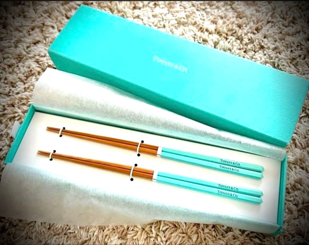 Tiffany オリジナル夫婦箸 / 正規箱&正規紙袋付き