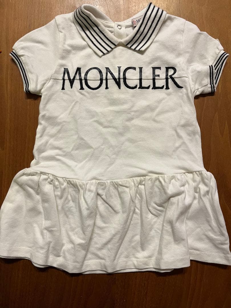 【美品】MONCLER 半袖ポロシャツワンピース