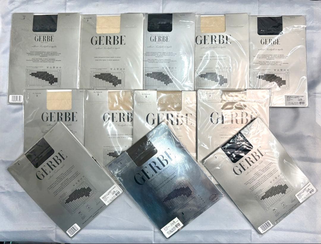 【GERBE 】ジェルブ　レッグランジェリータイツ 12枚セット（新品未使用品）