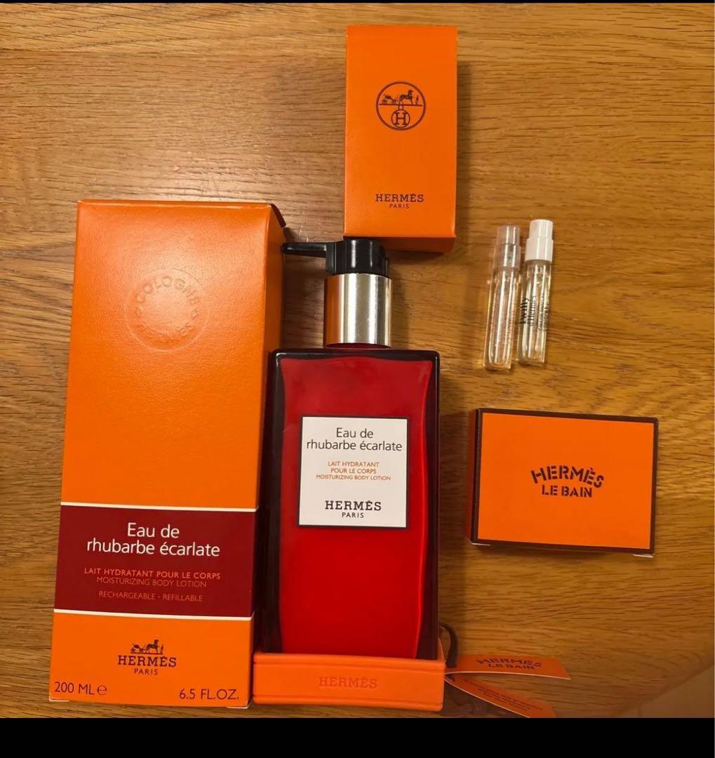 お値下げ中！HERMES エルメスエカルラット200ml Hermes エルメス ヘア＆ボディ シャワージェル オー ドゥ ルバーブ
