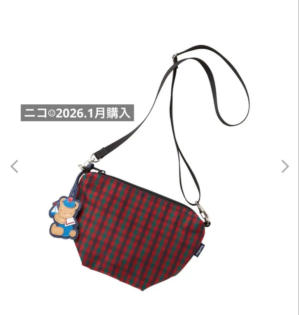 美品　familiar ファミリア　ポシェット　赤