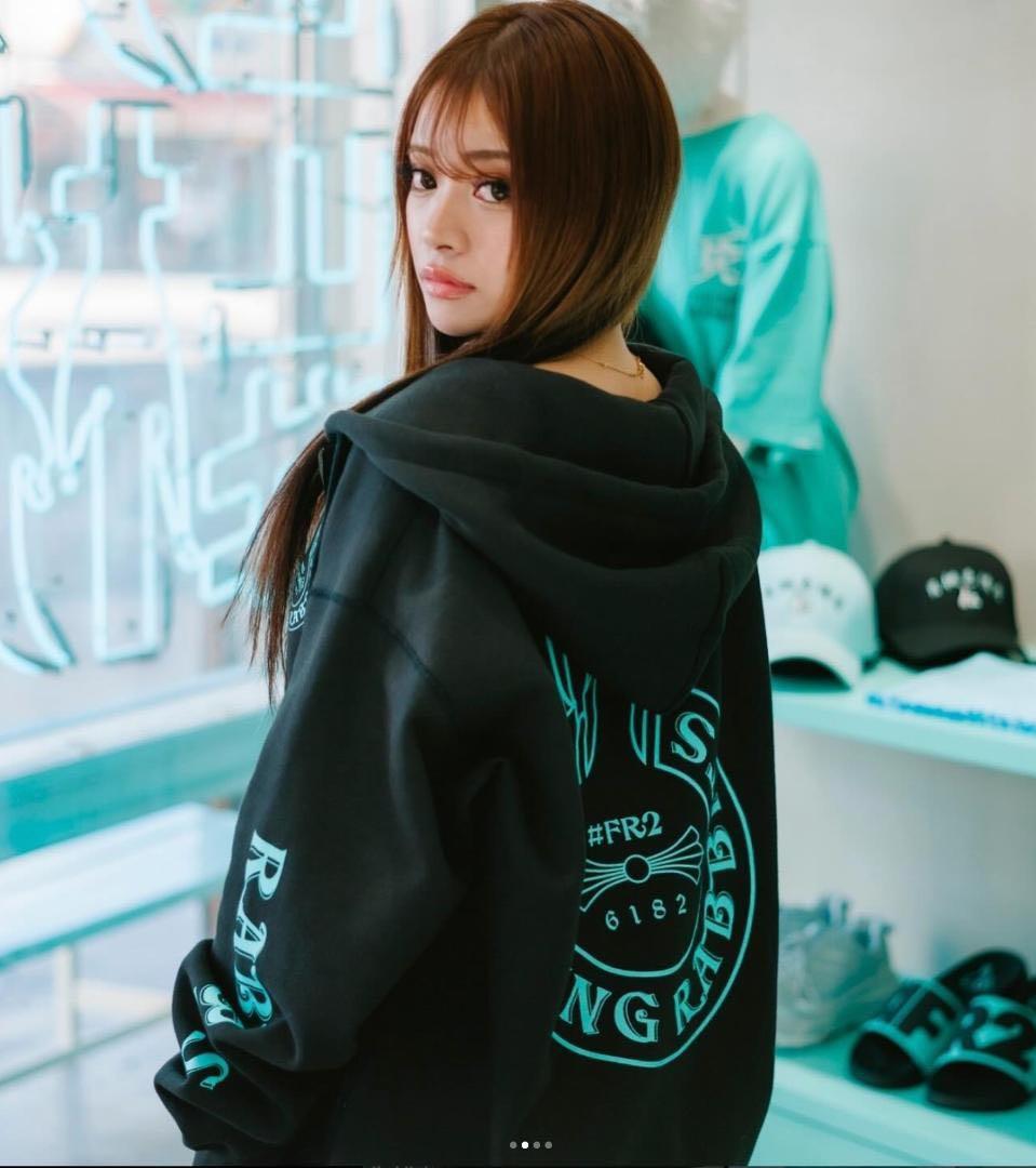 L 黒 FR2 月桃　フーディ パーカー 沖縄 クロムハーツ