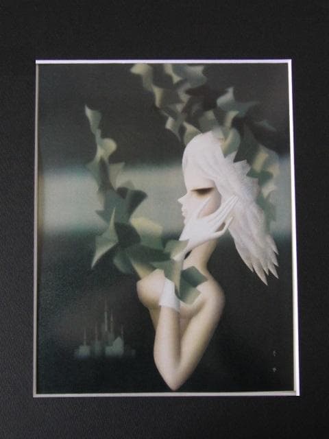 東郷青児、緑蔭、希少な大判額装用画集より、新品高級額装付、状態良好 東郷青児、子供、希少な大判額装用画集より、新品高級額装付、状態良好