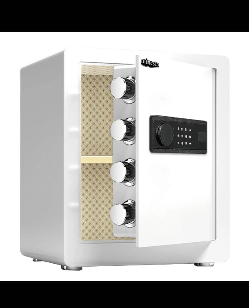 値下げ 美品 金庫 43L 白 電子テンキー式 振動警報 防犯 - メルカリ