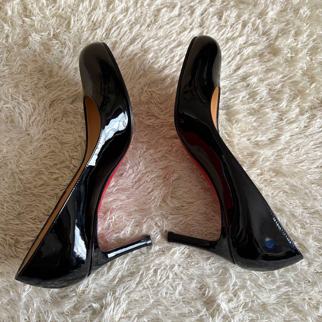 クリスチャンルブタン エナメル パテントパンプス レッドソール 34