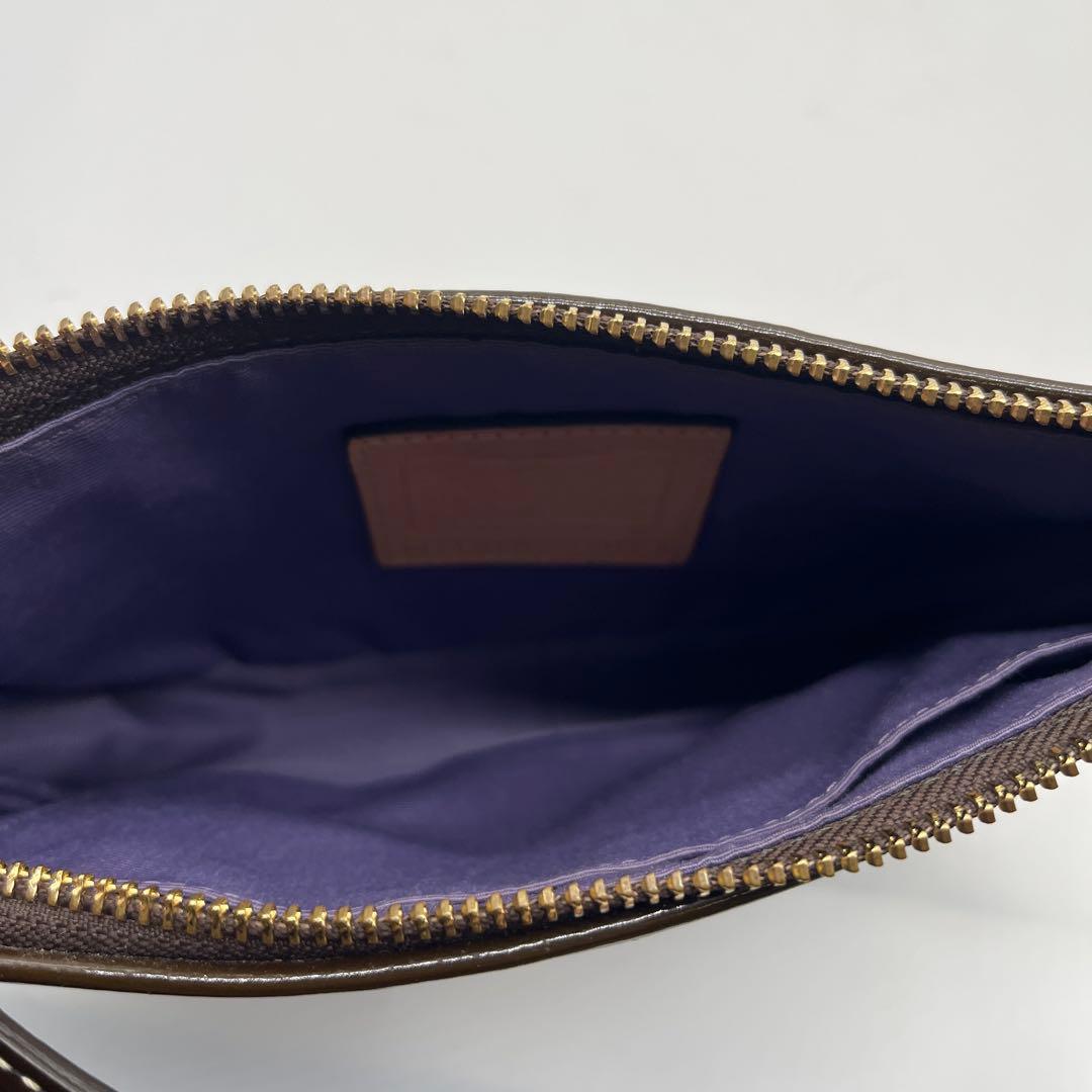 希少】COACH コーチ アクセサリーポーチ パッチワーク 総柄 ハラコ