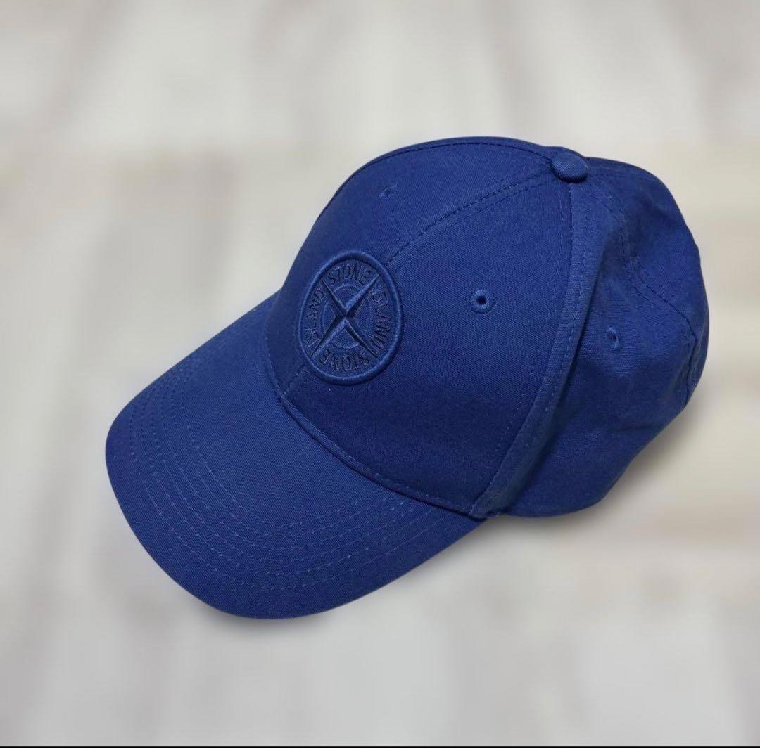 STONE  ネイビーキャップ XL ストーンアイランド ブルー 青 中古・古着通販】STONE ISLAND (ストーンアイランド) ニットキャップ