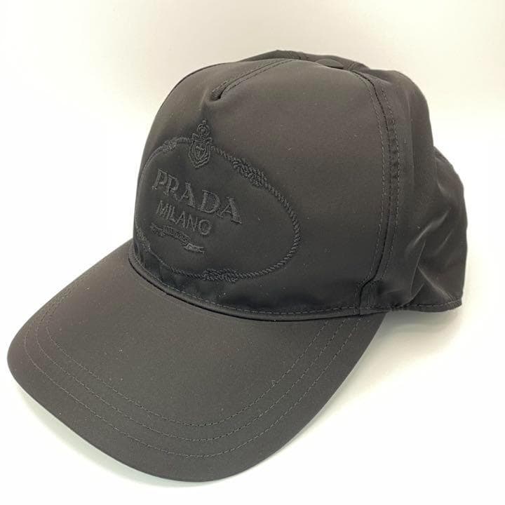 PRADA（プラダ） ナイロンキャップ 帽子 ブラック Sサイズ PRADA（プラダ） キャップ Re Nylon ベースボールキャップ ナイロン