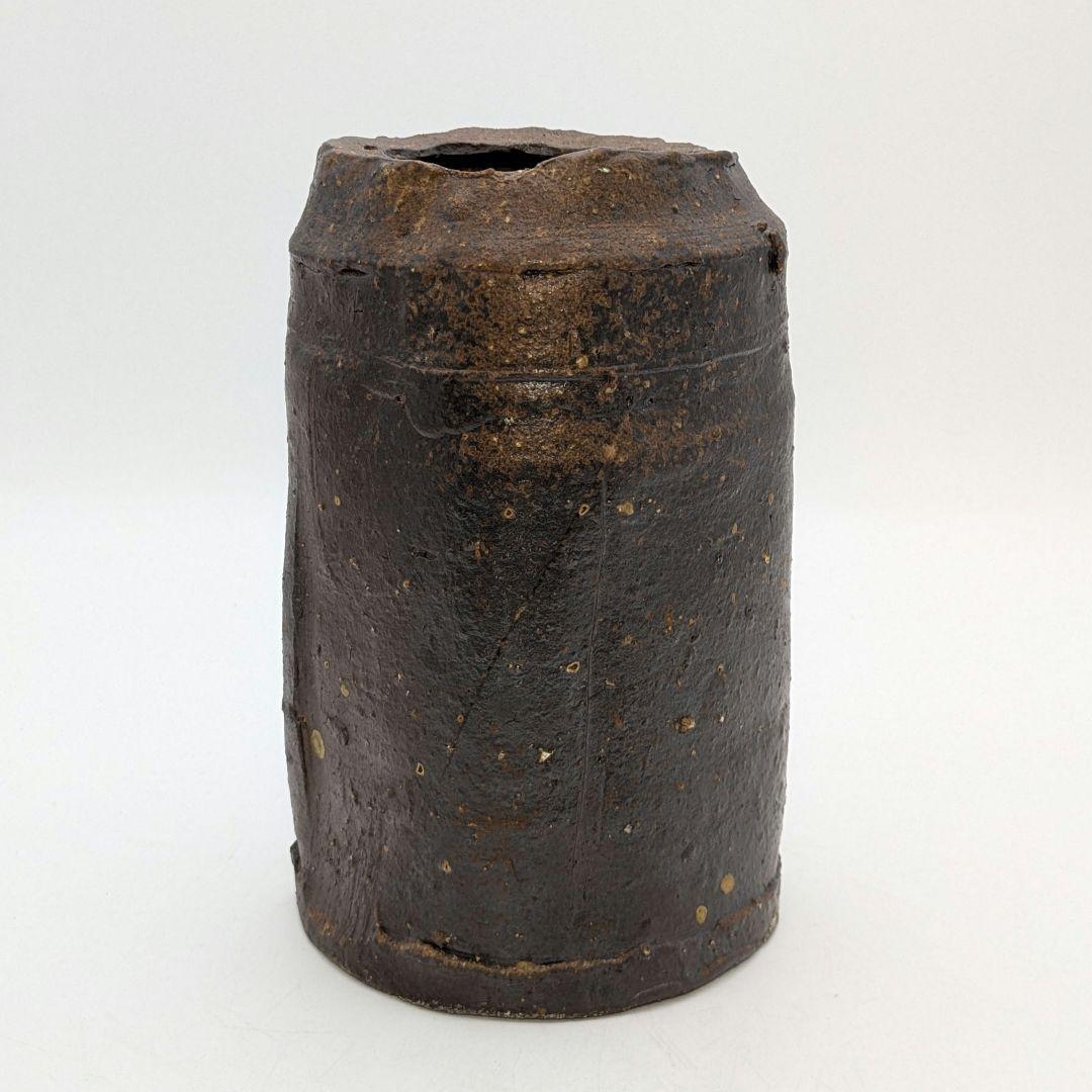 【水漏れあり】森一洋 備前焼 花入 花器 フラワーベース 置物 インテリア 花瓶