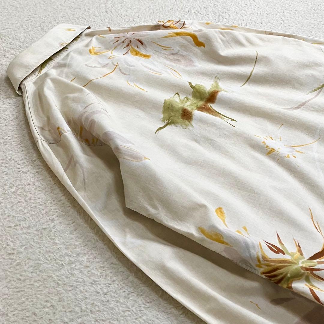 PAL'LAS PALACE パラスパレス 花柄長袖シャツ 3 ベージュ 水彩画