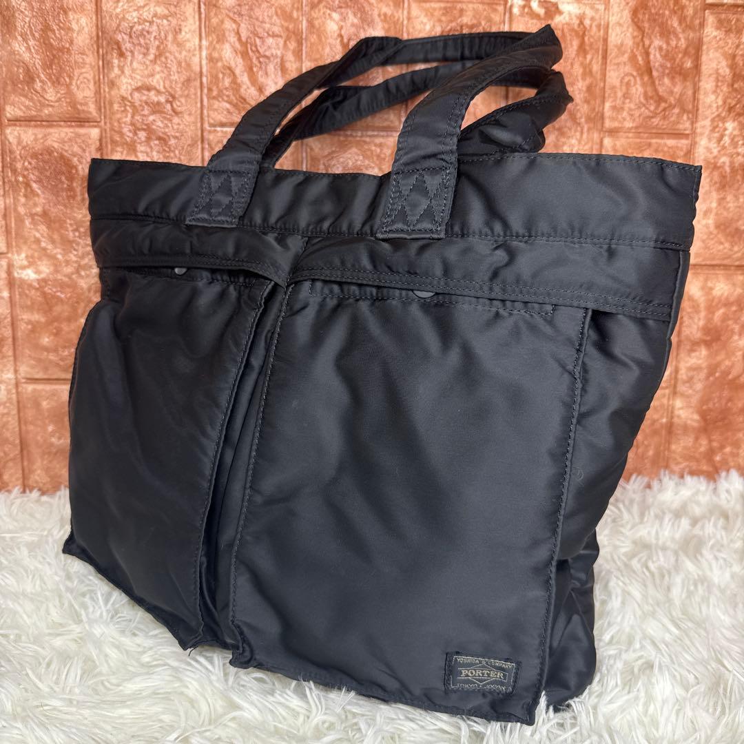 希少 ポーター タンカー トートバッグ ブラック ナイロン A4収納 肩掛け