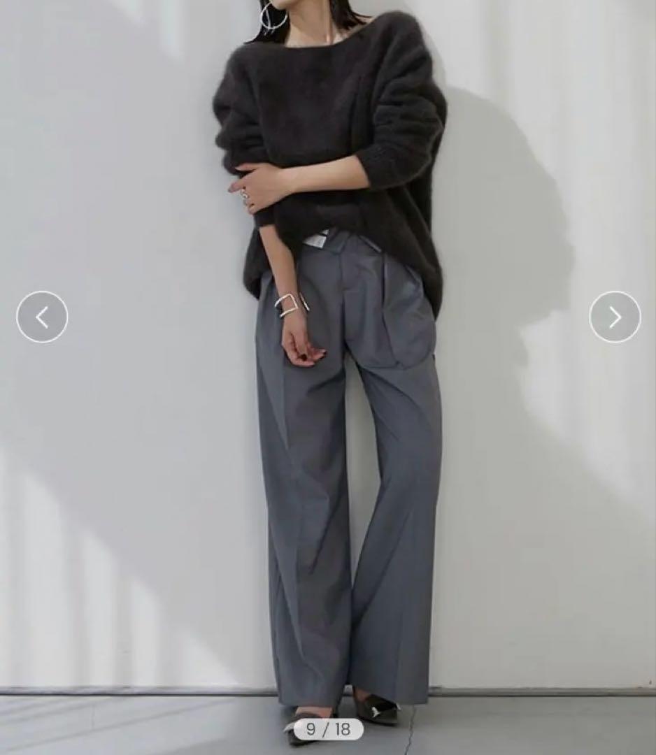 anuans♡ラクーンボートネックニット