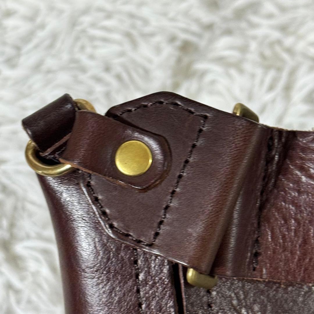 未使用級✨LONA ロナ MILI ミリ ボディーバッグ ブラウニー レザー