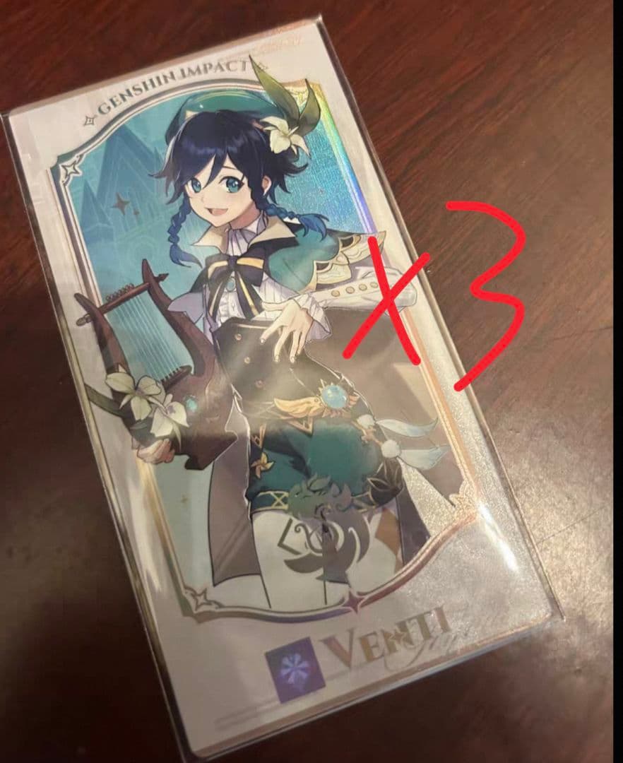 七聖召喚カード ウェンディ フランスコラボ 原神3枚