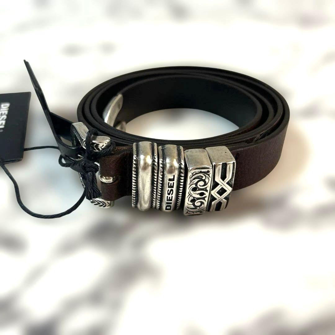 新品☆DIESEL ブラウンレザー ベルト　90センチ DIESELレザーベルト ブラウン｜Yahoo!フリマ（旧PayPayフリマ）