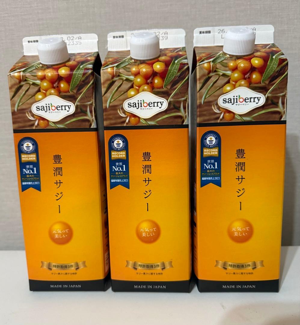 【3本セット】新品未開封　フィネス 豊潤サジー　1000ml