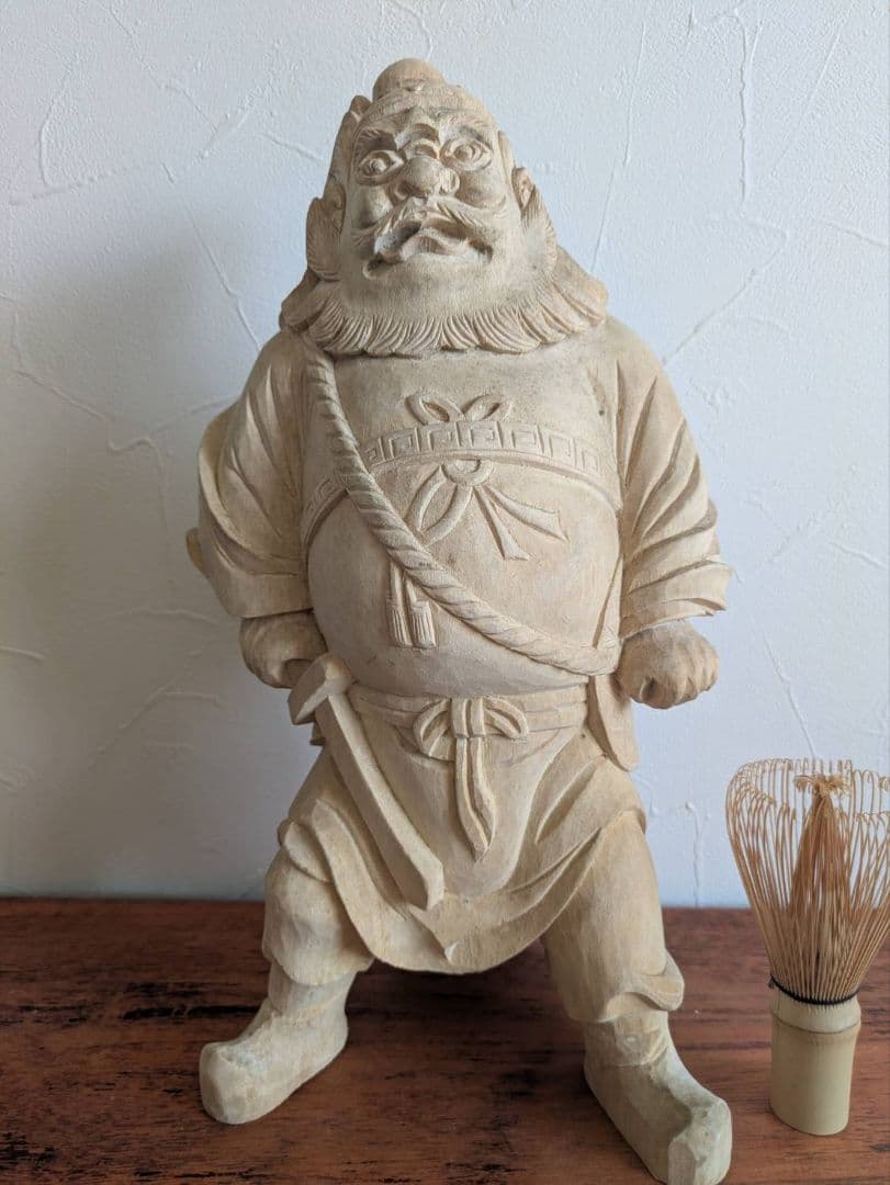 一刀彫 天然木彫刻 木彫 鍾馗 しょうき 仏像 神像 厄除け 学業成就 守護神 楽天市場】木彫り仏像 鍾馗様【鍾馗・鎮宅聖君】厄除けの神 神像 鍾天