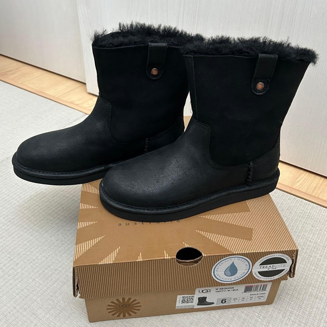 新品未使用 UGG W SEQUOIA ブラック アグ　セコイア ブーツ