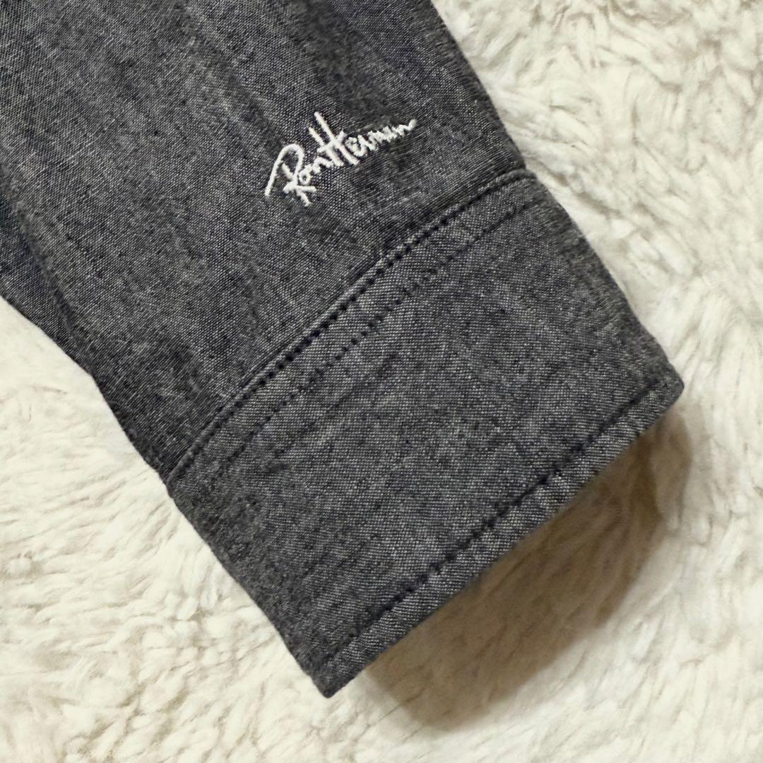 美品/ディセンダント×ロンハーマン 別注 製品染 ロゴ刺繍 シャツ 2