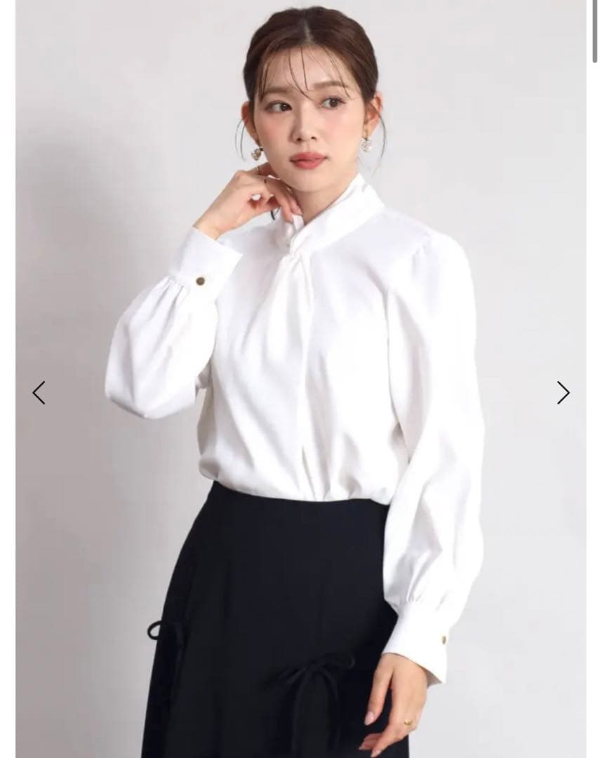 ヤマダヤ 【定価¥19,800新品タグ付 】FENNEL スタンドカラーブラウス