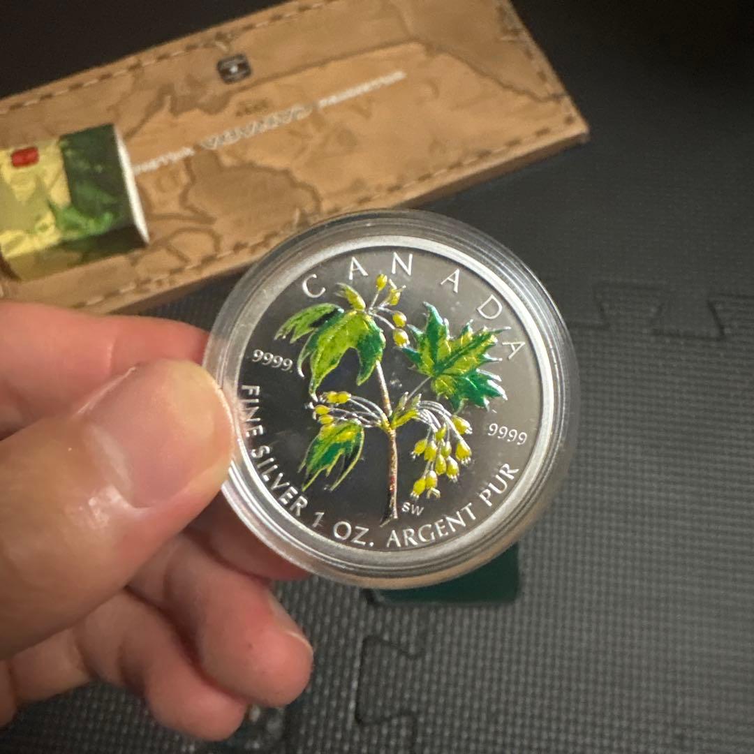 2003年 1オンス カナダ メープルリーフ 銀貨