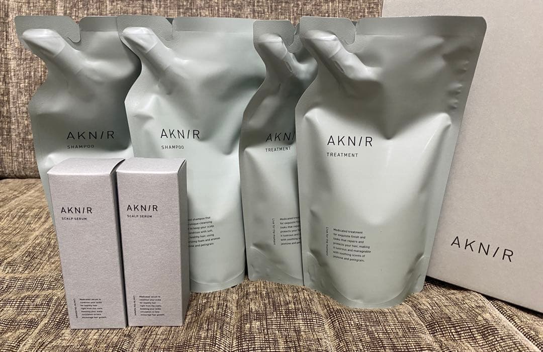 【新品】AKNIR詰替用シャンプー＆トリートメント　スカルプセラムセット