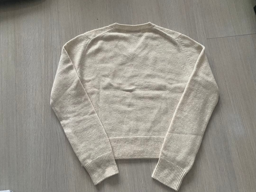 Mardi Mercredi Vネック長袖セーター クリーム - メルカリ