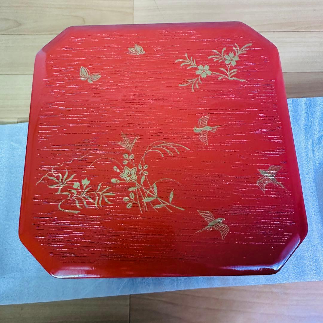 茶道具 菓子器】縁高重 漆塗り 花鳥 中村湖彩作 5客 - メルカリ