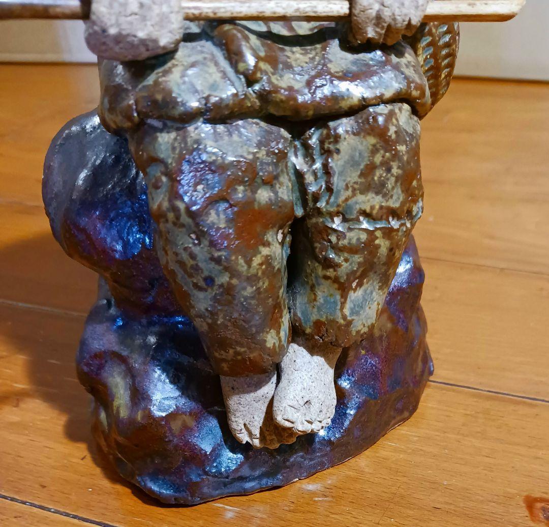 瀬戸焼 増田重幸 陶器製 釣童子 木箱付き レアオブジェ レトロ - メルカリ