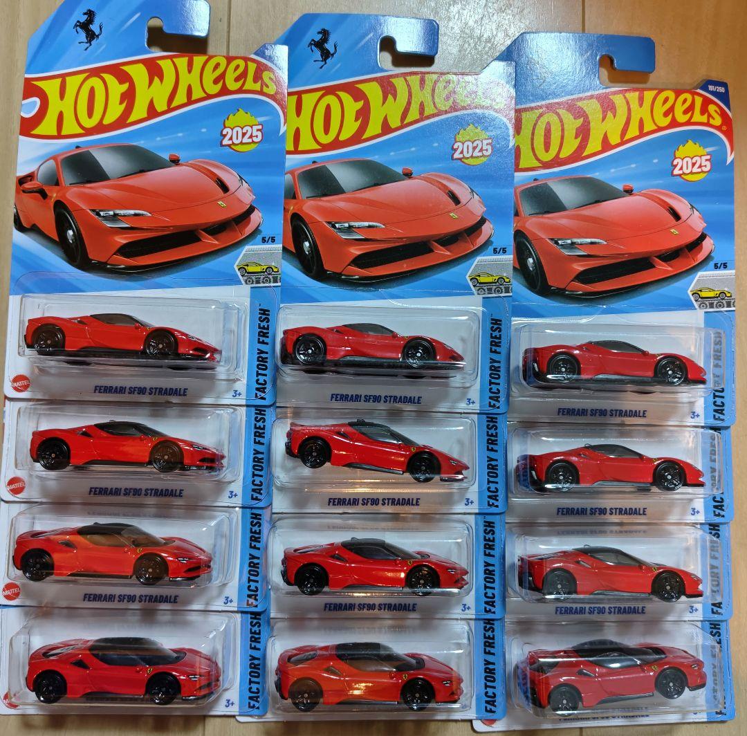ホットウィール フェラーリ　SF90 ストラダーレ　12台セット