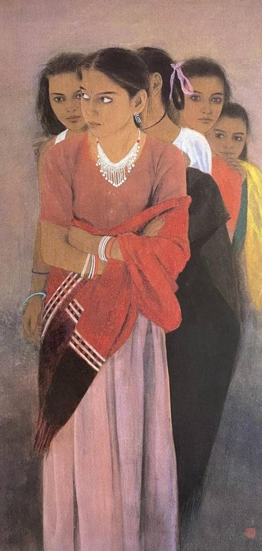 梅原幸雄、【旅の夕】、希少な額装用画集より、新品額装付、状態良好