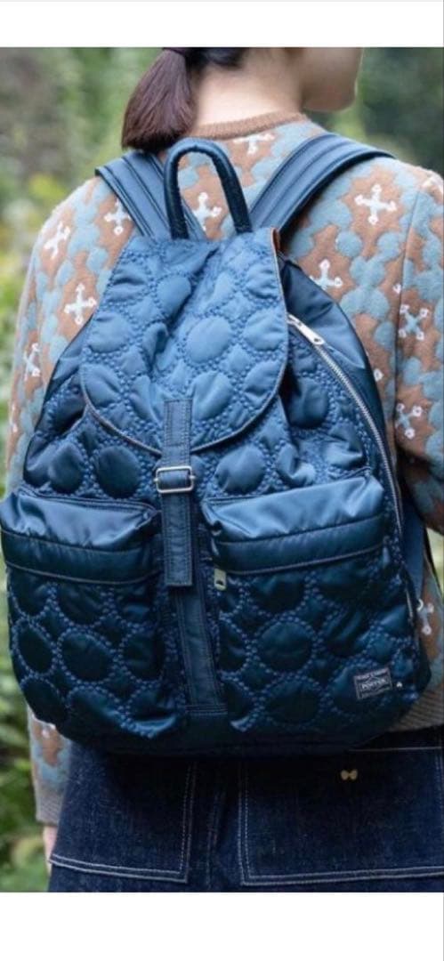 ミナペルホネン×ポーター　タンバリン　リュック　ruck sack Amazon.co.jp: ミナペルホネン ポーター リュック タンバリン ネイビー