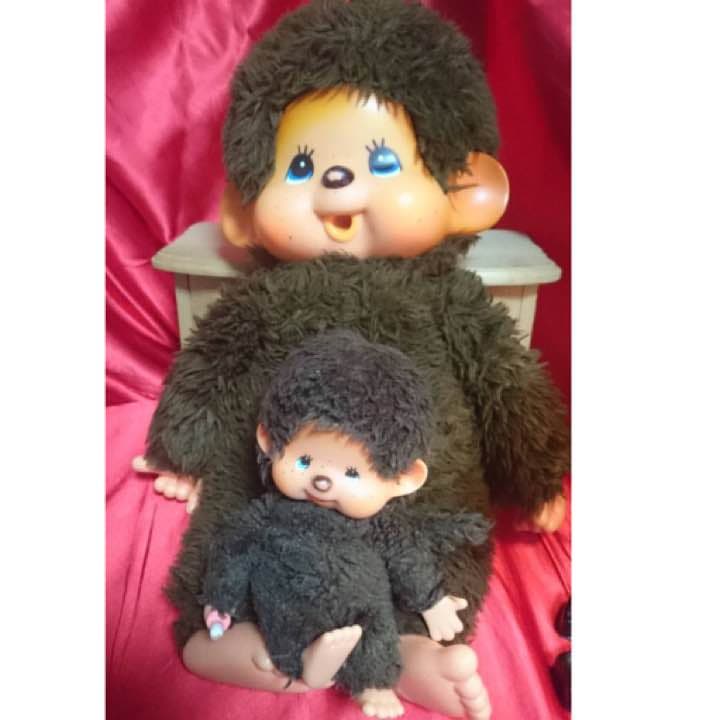 ヴィンテージ○日本製○レアま青い目のもんちっち☆男の子☆Lふたごの