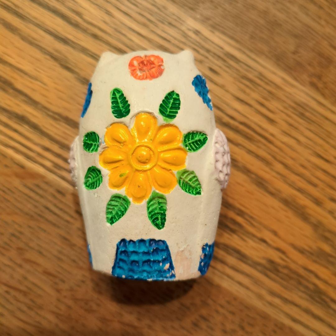 中古品】カラフルなフクロウの置物 陶器 スペイン村 - メルカリ