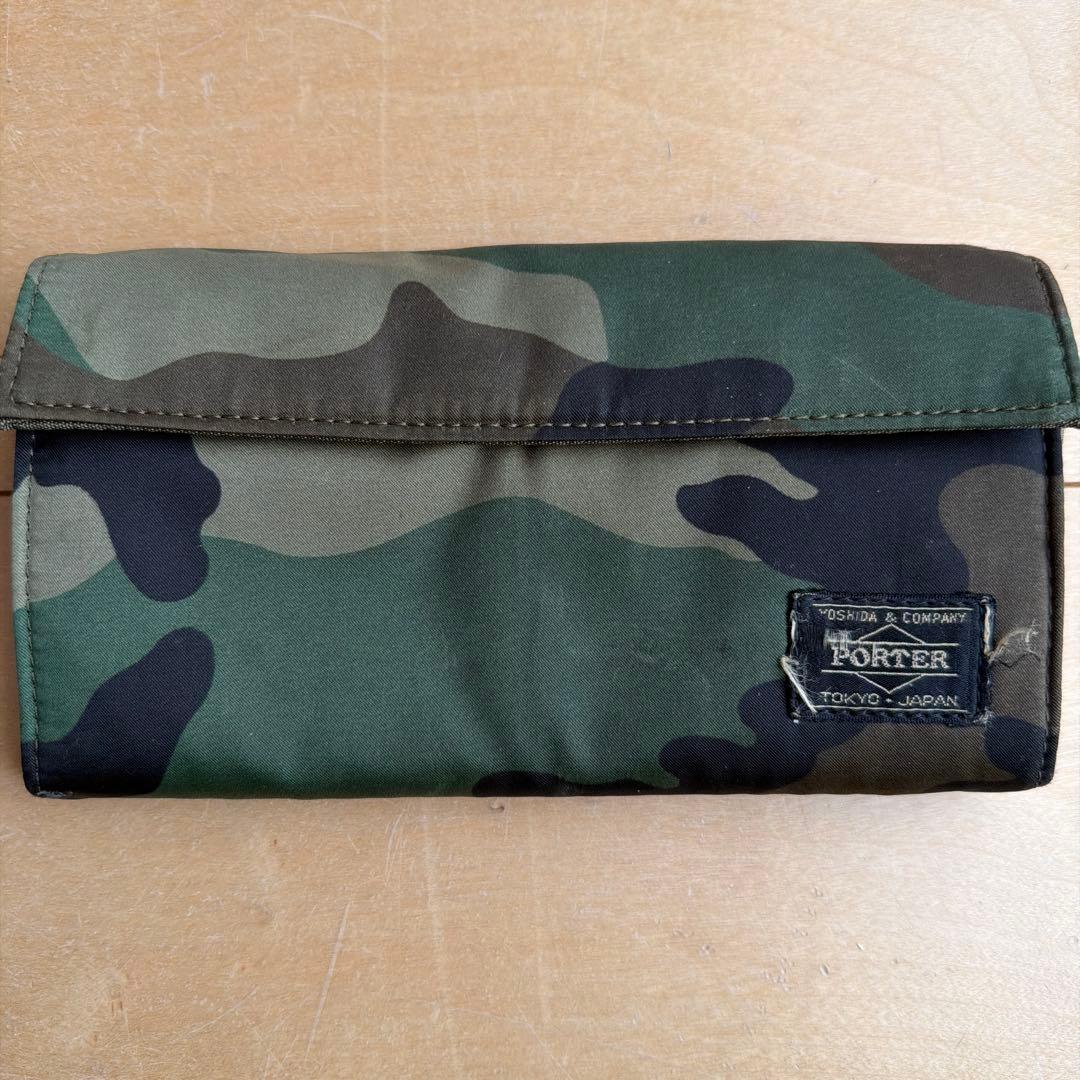 PORTER 迷彩柄 長財布 タンカー ウォレット カモフラ 二つ折り財布