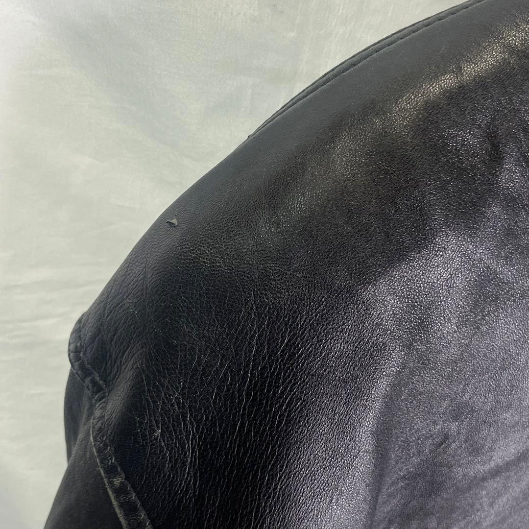 vintage レザー カーコート 羊革 菅田将暉 野村訓一 小松菜奈 L 黒