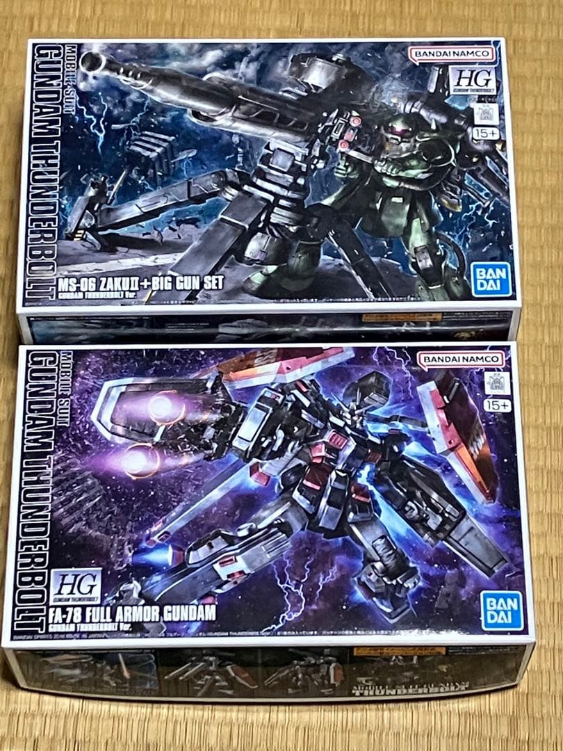 F*g様 ガンプラ　HG 量産型ザク+ビックガン & フルアーマーガンダム　サン