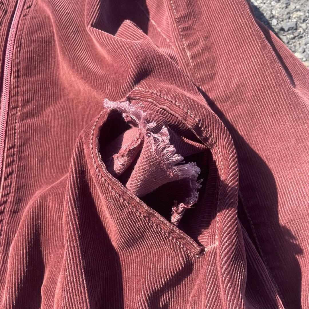 70s 80s コーデュロイ ボンバー ジャケット フランス製 ボルドー 古着