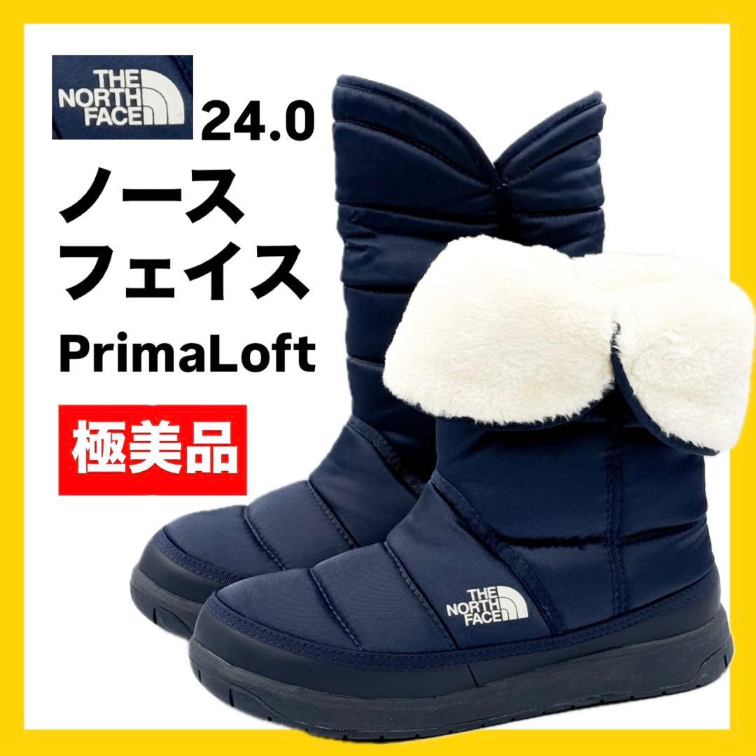 極美品 ノースフェイス スノーブーツ 24.0 プリマロフト 防寒 2way